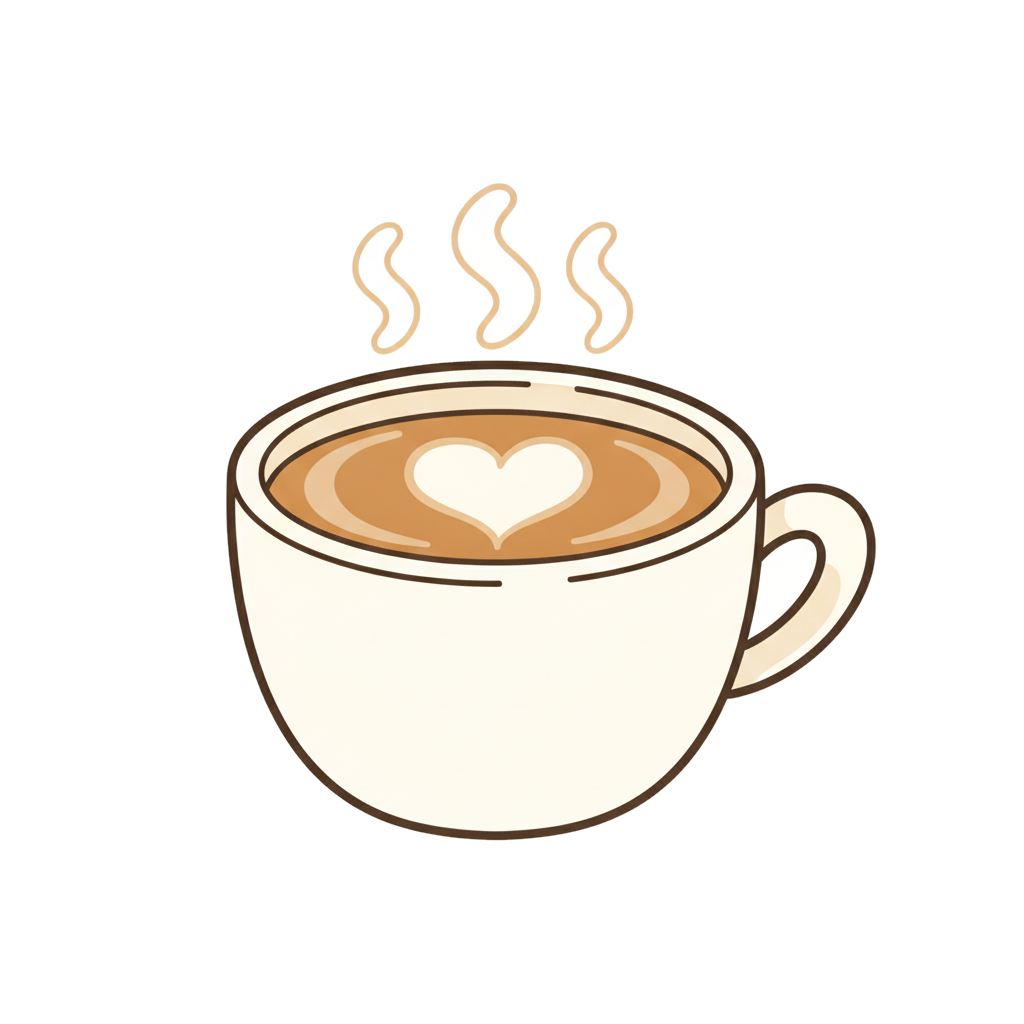 Illustration of 커피, a cup of coffee
